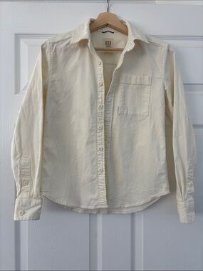 Topo Designs Cream Long-Sleeve Cotton Button-Down Shirt